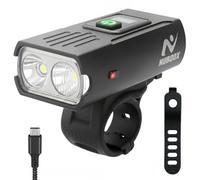 NUBOOX Feu avant rechargeable USB-C, LED 1000 lumens | Projecteur avant puissant, écran numérique, 6 modes, aluminium imperméable IPX4 - Route, montagne, VTT