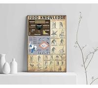 Nuboxx Judo Knowledge Poster satiné Judo Knowledge Poster vintage Décoration d'intérieur Affiche d'art martial Judo Affiche en métal 15,2 x 20,3 cm