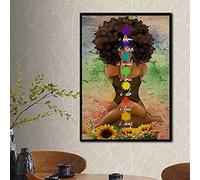 Nuboxx Poster de méditation « I Know I See I Speak Afro Queen » - Affiche de méditation noire - Femme afro-américaine - Art de yoga - Décoration murale - 20,3 x 30,5 cm