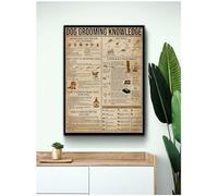 Nuboxx Poster de toilettage pour chien - Art mural pour chien - Décoration murale pour chien - Cadeau pour propriétaire de chien - Décoration amusante pour les amoureux des chiens - Cadeau pour