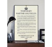 Nuboxx Poster vintage Golf Rule Tin 15,2 x 20,3 cm, cuisine, salon, bureau, bar, dortoir, garage