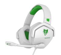 NUBWO N16 Casque Gaming - Micro Annulant Le Bruit, Son Stéréo et Conception Confortable pour PS5, PS4, Xbox One, NS, PC, Ordinateur Portable et Mac - Blanc/Vert