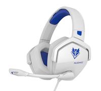 NUBWO N16 Casque Gaming - Micro Annulant Le Bruit, Son Stéréo et Conception Confortable pour PS5, PS4, Xbox One, NS, PC, Ordinateur Portable et Mac - Blanc/Bleu