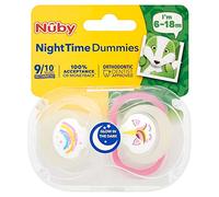 Nuby 2 Sucette Uber Night 6-18 Mois