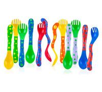 Nuby 4 cuillères et fourchettes. Les couleurs peuvent varier