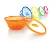 Nuby Petits pots pour en-cas, lot de 6 x 300 ml, avec couvercles multicolore