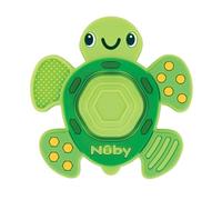 Nuby Anneau de dentition sensoriel Teethe N’ Pop - Jouet de dentition pour bébé - 3 mois et + - Tortue