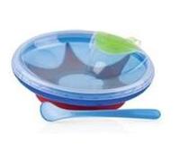 Nuby assiette chauffante avec ventouse - bleu - 3 mois + G