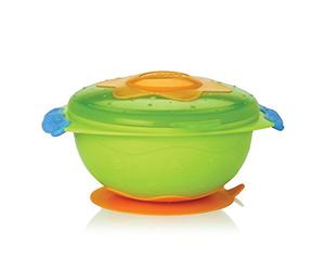 Nûby Assiette Profonde avec Ventouse/Couvercle 9+ Mois