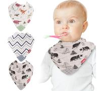 Nuby Bavoir de dentition réversible 100 % coton naturel