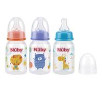 Nûby Biberon Avec Col Standard Et Tétine Anti-Colique Débit Lent 120ml +0 Mois 1 Pièce