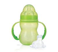 Nûby Biberon Col Large en Polypropylène avec Bec Débit Variable Vert 240 ml 6+ Mois