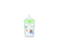 NUBY - Biberon sans bpa Natural Touch Anti-colique Liner 1er âge Bleu 180 ml