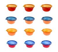 Nuby Bols avec Couvercle | Pots de conservation | 12 Pack | 300 ml | Multicouleurs (couleurs peuvent varier)
