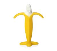 Nuby Brosse à Dents Banane, Jouet de Dentition Bébé, +3 Mois | Jouet de dentition silicone ludique, multiples surfaces, stimule la motricité orale & soulage les gencives de bébé