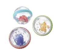 Nuby Bubbly Buds Jouets de Bain Flottants Amusants, Lot de 3, +6 Mois | Anti-moisissures, stimule la coordination œil-main & la motricité, pour un bain amusant et ludique des petits