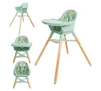 Nuby Chaise Haute Évolutive 4-en-1, jusqu'à 27kg, +6 Mois, Vert Plantes