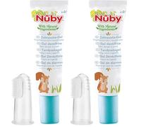Nûby Citroganix - Gel Nettoyant Gencives et Dents Avec Doigt Massant - 20 g - 4 Mois + (Lot de 2)