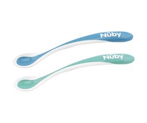 Nûby Cuillère Thermosensibles Brevetées À Bord Doux +3 Mois 2 Pièces
