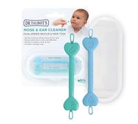 Dr. Talbot Outils Nettoyeur de Nez et d'Oreilles Bébé | Boîte de Voyage Hygiénique | Doux à Double Embout pour Retirer Facilement le Mucus et la Cire | Pack de 2 | Vert et Bleu