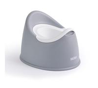 Nuby – Pot bébé Apprentissage de la propreté – Bol amovible, anti‑éclaboussures – Gris +9 mois