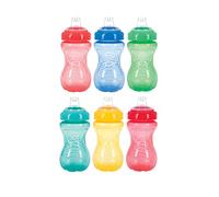 Nûby Easy Grip Gobelet en Polypropylène avec Bec Antigoutte/Couvercle 300 ml - Coloris aléatoire