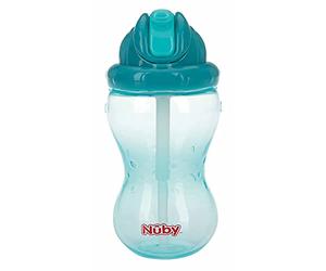 Nuby Flip-It Gobelet Anti-goutte, Aqua, 12+ Mois, 360 ml, 1 Unité