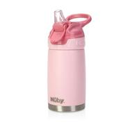 Nuby Gourde Reflex Flip-it | Gourde Isotherme en Acier Inoxydable | Anti-fuites | Gourde de Voyage en Acier | 300ml | Rose | +18 mois