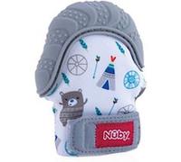 Nuby gant de dentiste junior 14,6 x 12,4 cm gris silicone Grijs G