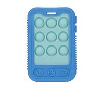 Nuby Giggle Bytes | Jouet Sensorielle Dentition en forme Téléphone | Bleu | Convient dès 3 mois