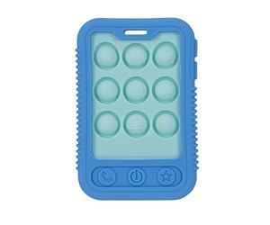 Nuby Giggle Bytes | Jouet Sensorielle Dentition en forme Téléphone | Bleu | Convient dès 3 mois