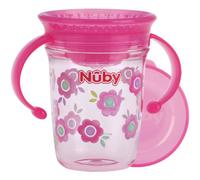 Nûby Gobelet Magique 360° Avec Anses En Tritan Rose 240ml 6 Mois+ 1 Pièce