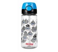Nuby Gobelet Paille Souple Et Bouton Push En Tritan - 540 Ml - Bleu - 3 Ans + Bleu