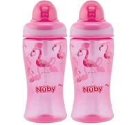 Nûby - Gobelet préscolaire Flip-It 360 ml - rose- 12m+ (Lot de 2)