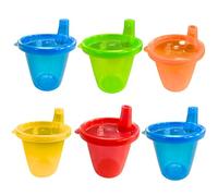 Nuby Gobelets avec Couvercle Enfant, Lot de 6, 210ml, Multicouleurs