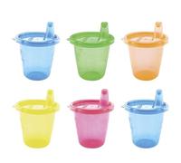 Nuby Gobelets avec Couvercle | Tasses Pratiques pour Enfants | 6 Pack | 210 ml | Multicouleurs (couleurs peuvent varier)
