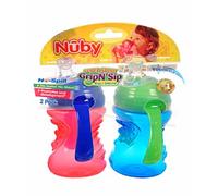 Nuby Grip N SIP Gobelet avec anses Neutral- Lot de 2-226,8 gram (Couleurs/Styles peuvent varier)