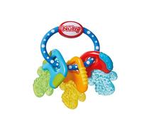 Nuby IcyBite - Anneau de Dentition pour Bébé avec Gel Réfrigérant - Favorise la Vision et Motricité - Atteint les Molaires - Dès 3 Mois