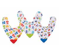 Nuby Bavoir avec coin de dentition Motifs chouettes +3 mois (couleurs aléatoires)
