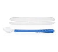 Nûby ID5556BLUE Cuillère Longue en Silicone Doux 6+ Mois G