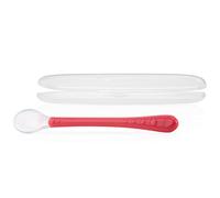 Nûby ID5556PINK Cuillère Longue en Silicone Doux 6+ Mois