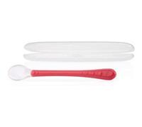 Nûby ID5556PINK Cuillère Longue en Silicone Doux 6+ Mois G