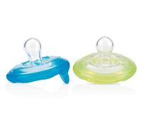 Nûby - ID5822MACSGREENAQUA - Set de 2 Sucettes Cerise Vert/Aqua 6-36 M