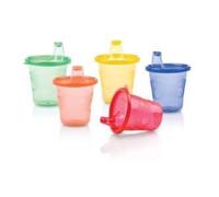 Nuby - Id91121 - Lots De 6 Gobelets Avec Bec Dur - 180 Ml - Multicolore