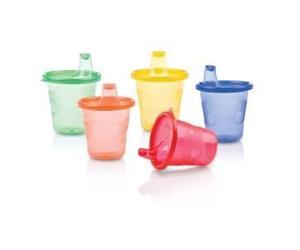 Nuby - Id91121 - Lots De 6 Gobelets Avec Bec Dur - 180 Ml - Multicolore