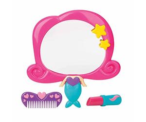 Nuby - Jouet aquatique pour bébés et enfants - Ensemble miroir - Jouets de bain - Sirène avec rouge à lèvres et peigne - avec ventouse - 12+ mois