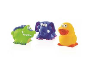 Nûby Jouets de bain Fun Squirters™ Canard - Crocodile -Eléphant 4 mois Autre 3 pc(s)