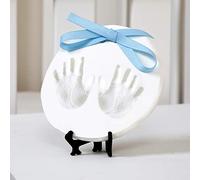 Nuby Kit de moulage d'argile pour bébé avec chevalet et rubans bleus et roses pour nouveau-né filles et garçons