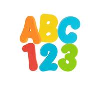 Nuby Lettres et Chiffres en Mousse pour Le Bain - 36 pièces Multicolores pour Apprendre à Compter et à écrire en s’Amusant - Adhèrent aux parois de la Baignoire - dès 18 Mois