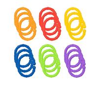 Nuby Linkables - Chaîne de poussette - Liens Attachables pour poussettes, sièges de voiture et voyage - 18 pièces